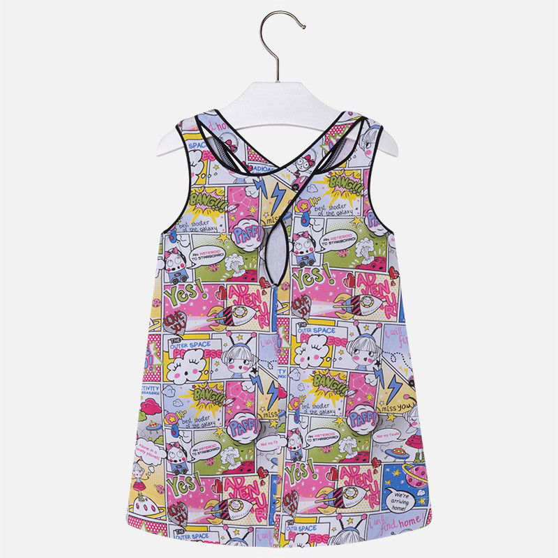 Mayoral 3998-2 Sukienka dziewczęca komiks kolor Magenta -  - #tag1# - #tag2# - #tag3# - #tag4#