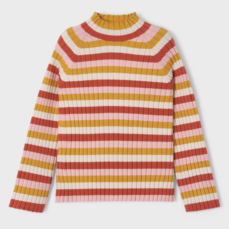 Mayoral 4024-10 Półgolf prążkowany dziewczęcy kolor pomarańcz -  - #tag1# - #tag2# - #tag3# - #tag4#