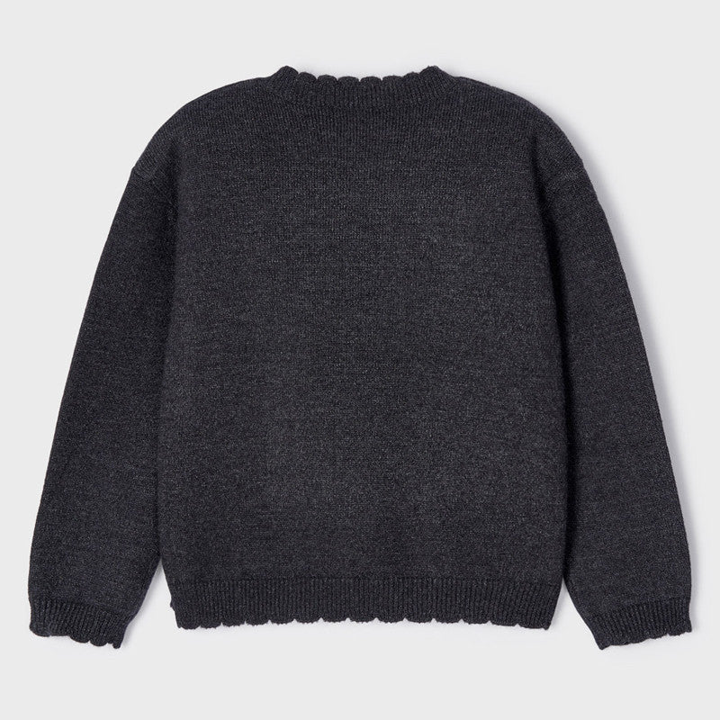 Mayoral 4301-62 Sweterek dla dziewczynki kolor ciemny szary -  - #tag1# - #tag2# - #tag3# - #tag4#