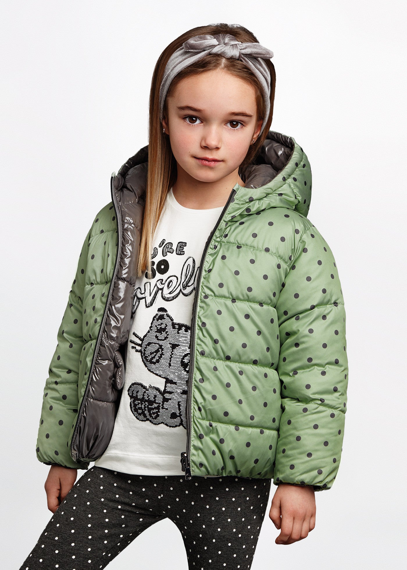 Mayoral 4493-66 Kurtka zimowa dwustronna dla dziewczynki kolor cień -  - #tag1# - #tag2# - #tag3# - #tag4#
