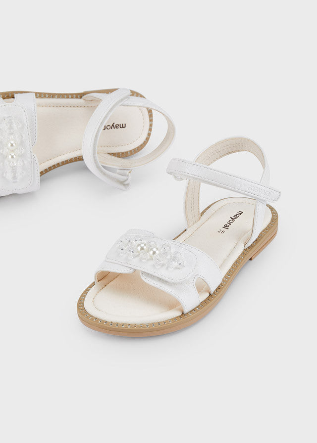 Mayoral 45447-23 Sandały z koralikami dziewczynka kolor whitemetal -  - #tag1# - #tag2# - #tag3# - #tag4#