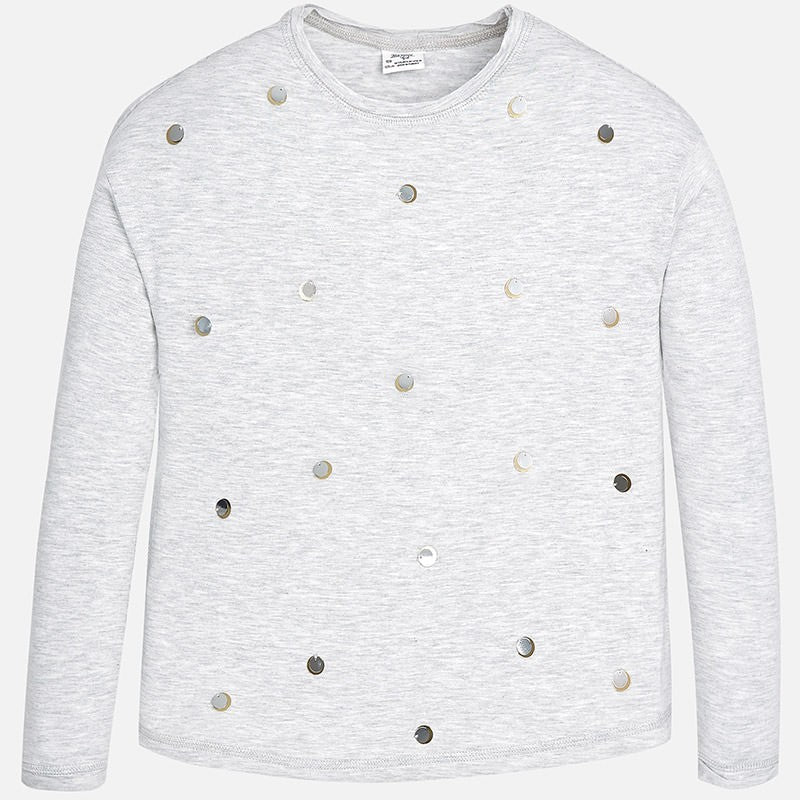 Mayoral 7067-78 Koszulka d/r z cekinami  kolor Perłowy -  - #tag1# - #tag2# - #tag3# - #tag4#