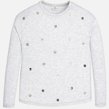 Mayoral 7067-78 Koszulka d/r z cekinami  kolor Perłowy -  - #tag1# - #tag2# - #tag3# - #tag4#