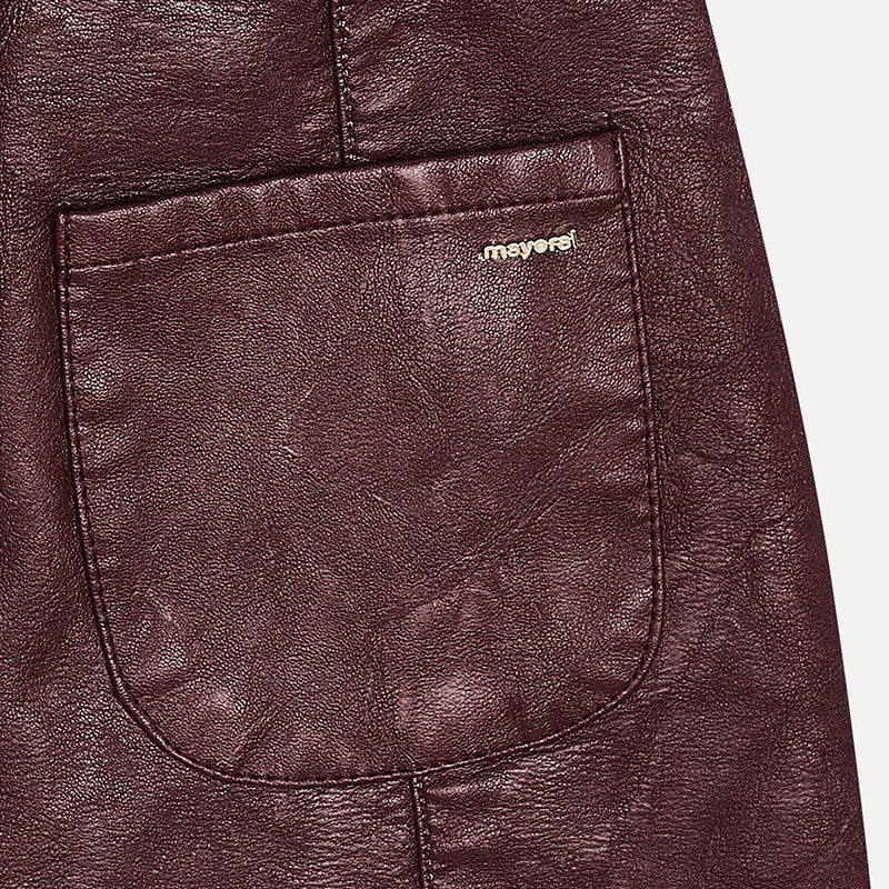 Mayoral 7910-35 Spódnica skórzana dziewczęca bordowa -  - #tag1# - #tag2# - #tag3# - #tag4#