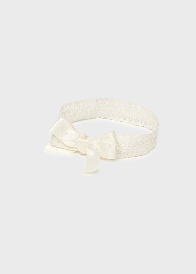 Mayoral 9633-90 Zestaw buciki i opaska dziewczynka kolor kremowy -  - #tag1# - #tag2# - #tag3# - #tag4#