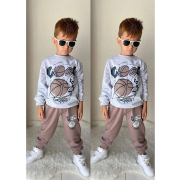 Gool Jungen 2-teiliger Sportanzug Beige Kocak 1101-19924