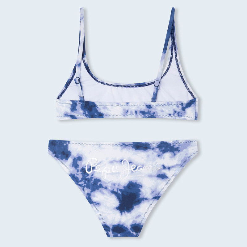 Pepe Jeans Bikini z nadrukiem FLORENCE BIKINI junior dziewczyna PGB10362-551 biały/niebieski -  - #tag1# - #tag2# - #tag3# - #tag4#