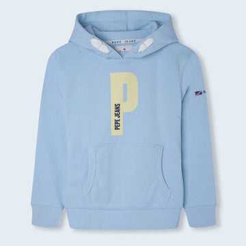 Pepe Jeans Bluza z kapturem ECLEN junior chłopak PB581400-516 niebieski -  - #tag1# - #tag2# - #tag3# - #tag4#