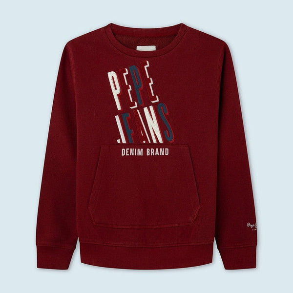 Pepe Jeans Sweatshirt mit Tasche JEREMY Junior Junge PB581360-287 CURRANT