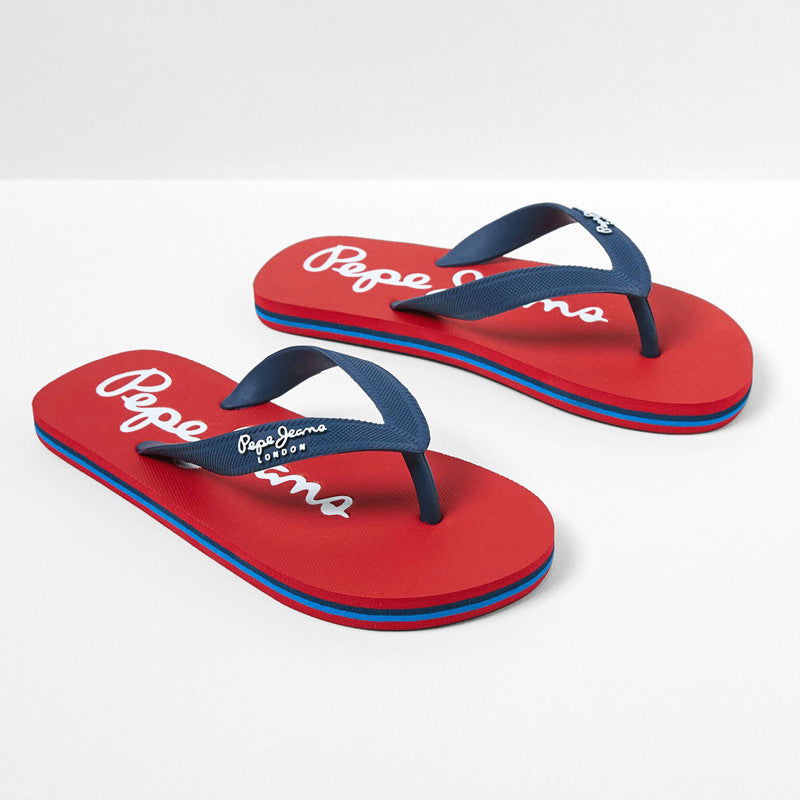 Pepe Jeans Klapki BAY BEACH BRAND B junior boy PBS70049-595 NAVY -  - #tag1# - #tag2# - #tag3# - #tag4#