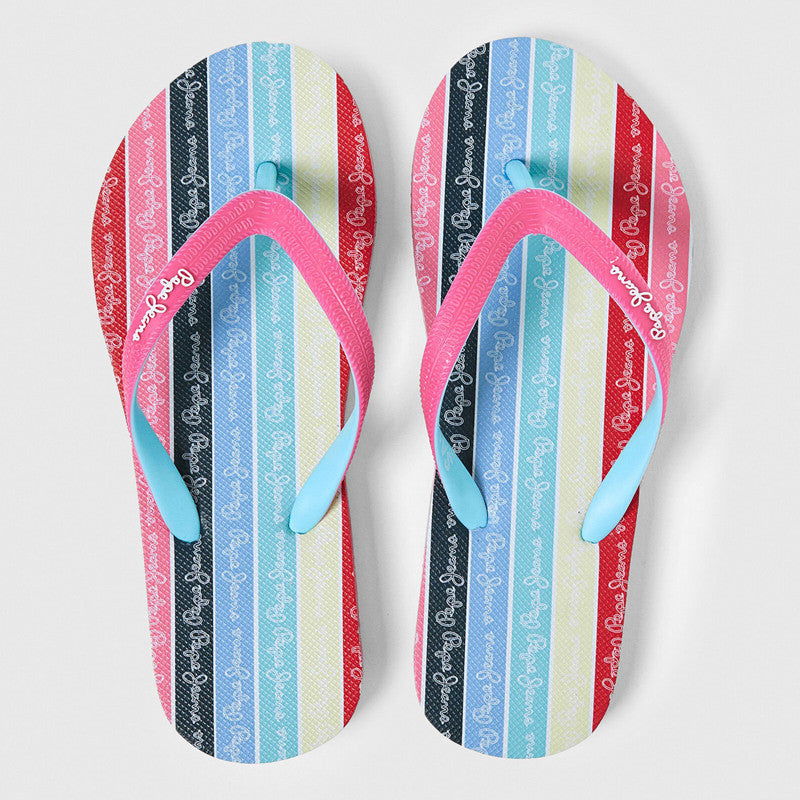 Pepe Jeans Klapki DORSET STRIPS junior girl PGS70049-325 PINK -  - #tag1# - #tag2# - #tag3# - #tag4#