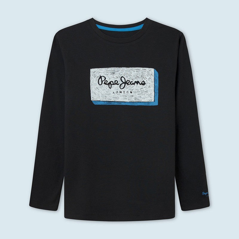 Pepe Jeans Koszulka ASIER junior chłopak PB503195-987 CHARCOAL -  - #tag1# - #tag2# - #tag3# - #tag4#