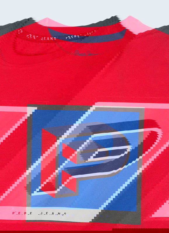 Pepe Jeans Koszulka CAIKEN junior chłopak PB503350-255 czerwony -  - #tag1# - #tag2# - #tag3# - #tag4#