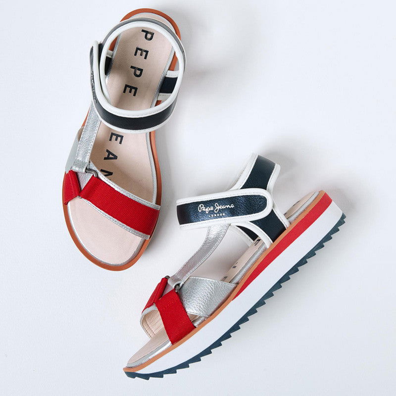 Pepe Jeans Sandały ALEXA WALK junior girl PGS90181-255 czerwony -  - #tag1# - #tag2# - #tag3# - #tag4#