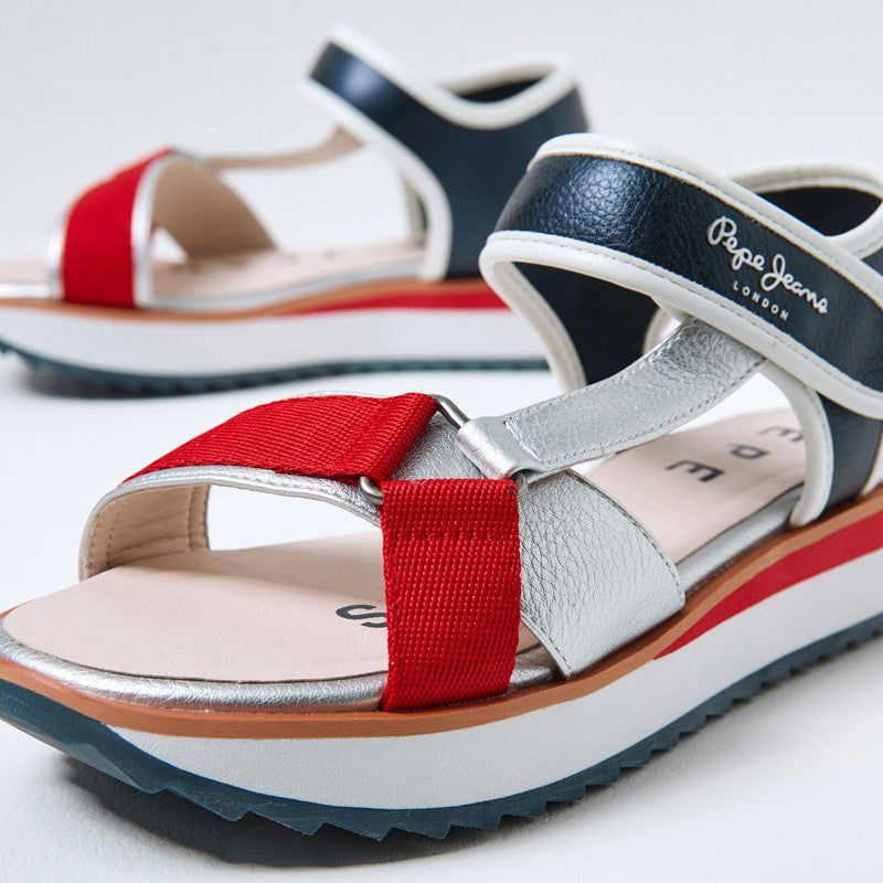 Pepe Jeans Sandały ALEXA WALK junior girl PGS90181-255 czerwony -  - #tag1# - #tag2# - #tag3# - #tag4#