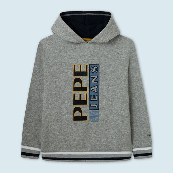 Pepe Jeans Hoodie mit gestickten Buchstaben JOHNNY Junior Boy PB581362-933 GREY MELANGE