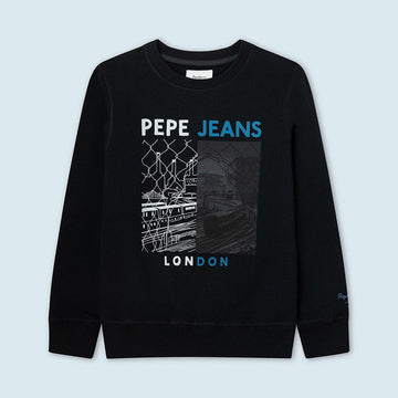 Pepe Jeans bluza z nadrukiem JONAS junior chłopak PB581357-985 INFINITY -  - #tag1# - #tag2# - #tag3# - #tag4#