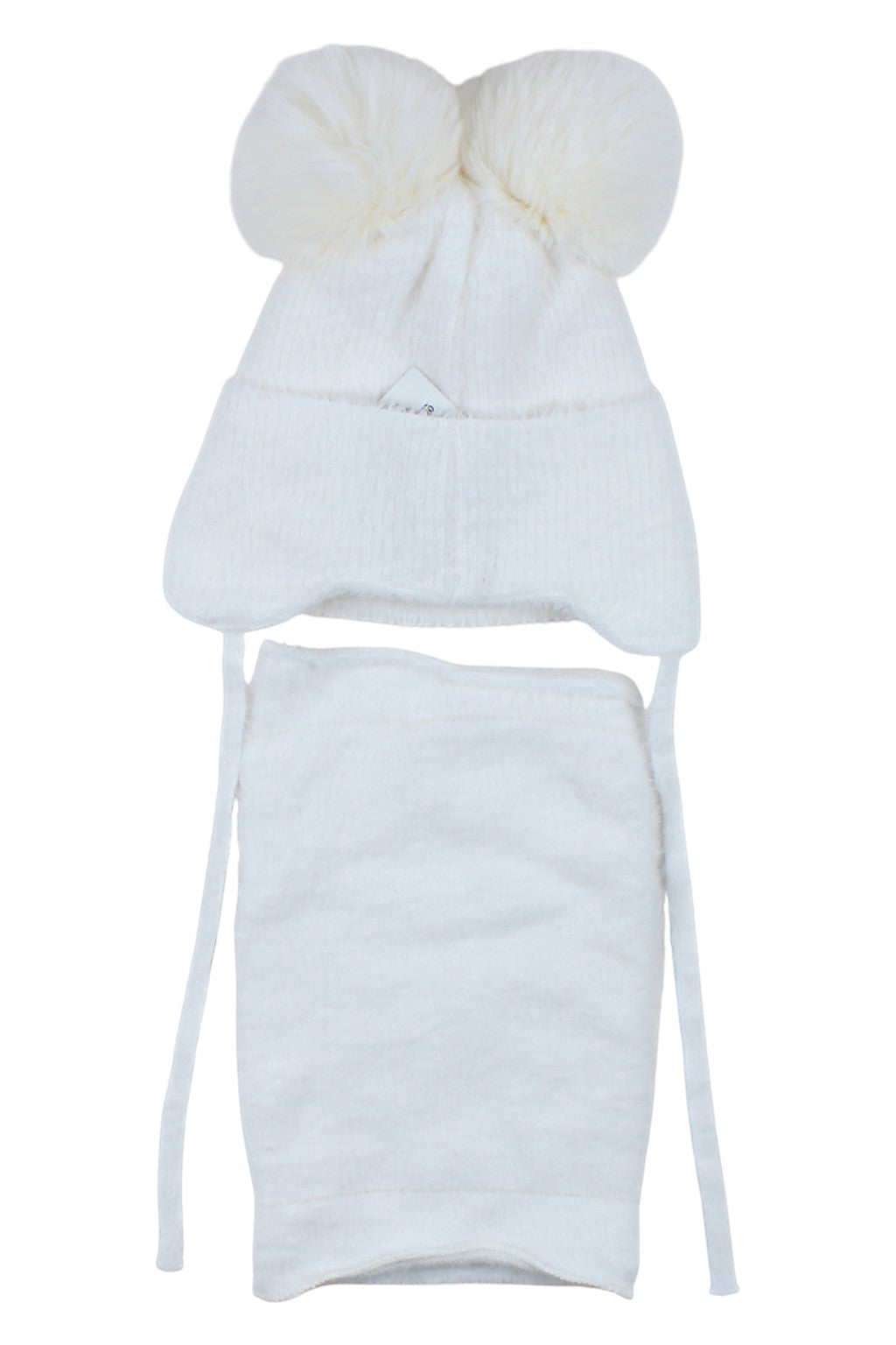 Ambra Mütze und Schal-Set in Creme für Mädchen A20-51125-28