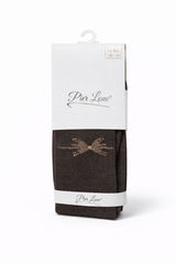 Rajstopy pachnące kokardka z cyrkonią dziewczęce brąz Pier Lone PL-1992-161225-4