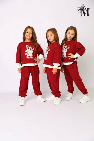 Dres Bordo dziewczynka bordowy MałaMi 2797-20926-58