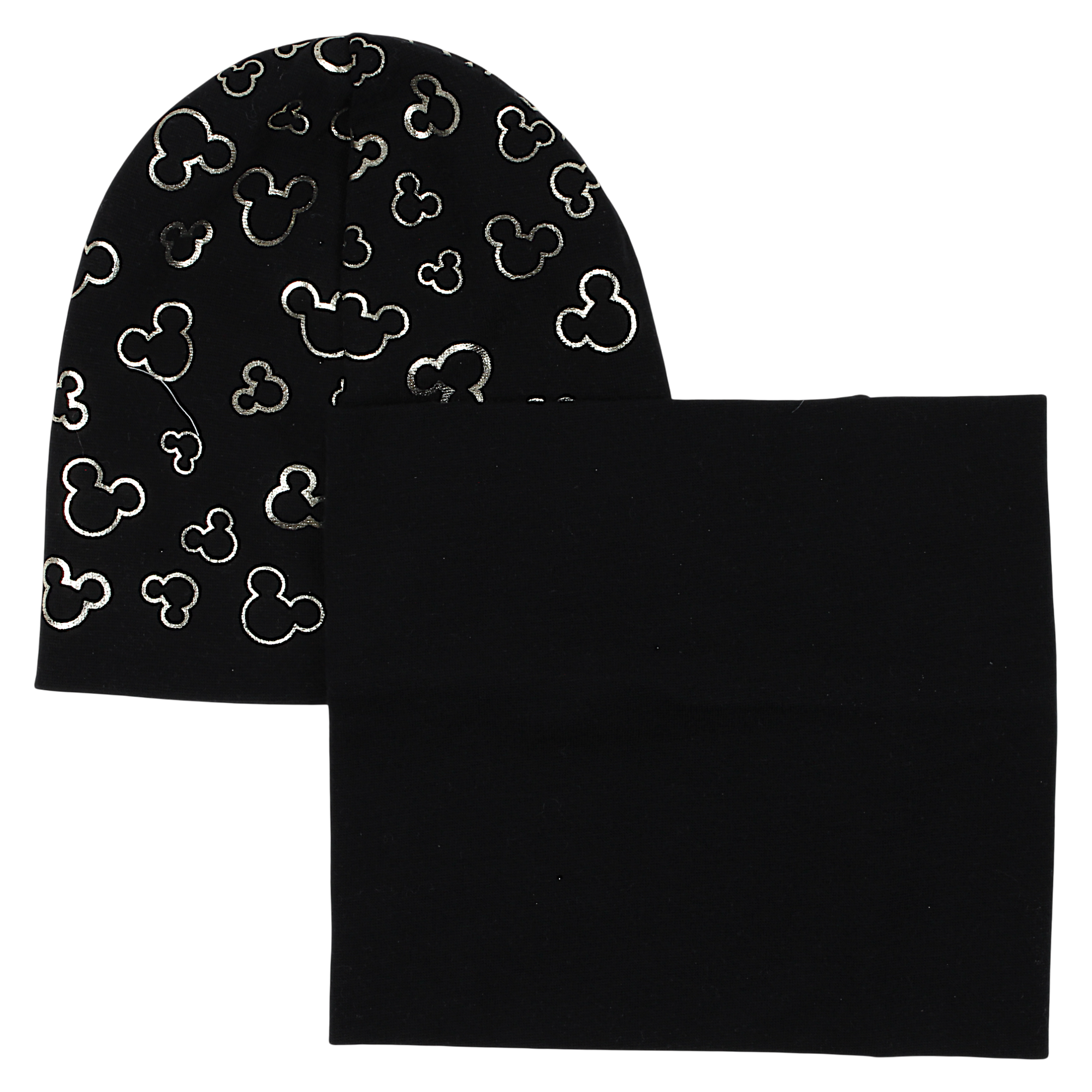 Mütze mit Schal für Mädchen schwarz capk29.27.9.23