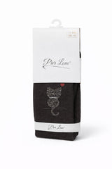 Rajstopy pachnące kotek cyrkonie dziewczęce czekolada Pier Lone Pl-908-161225-17