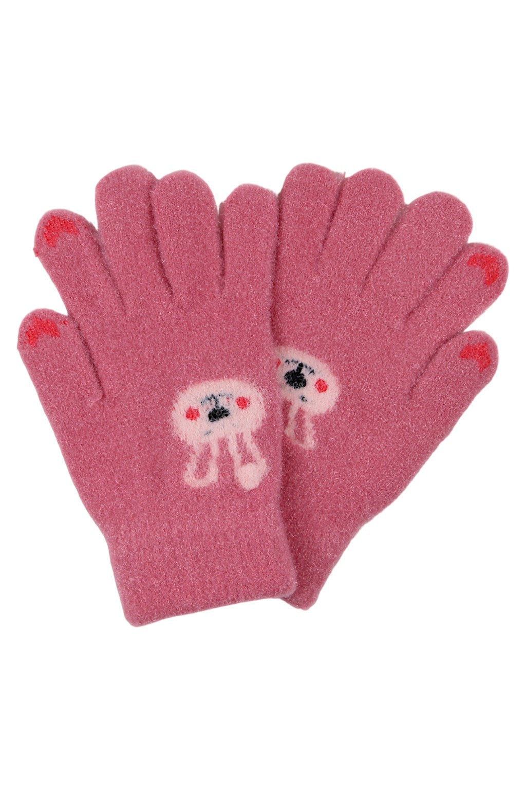 Mädchen-Hasenhandschuhe, schmutzigrosa, Euro Gloves D-229-91025-5