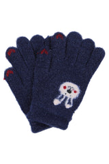 Mädchenhandschuhe Kaninchen marineblau Euro Gloves D-229-91025-23