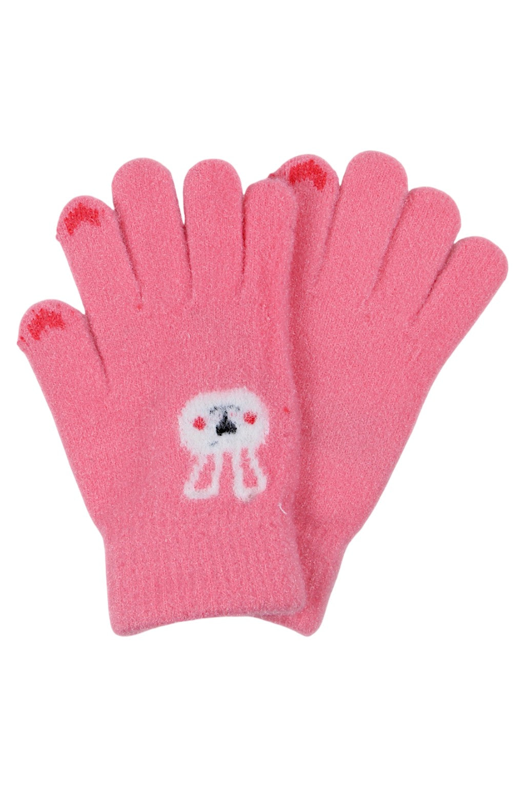 Mädchenhandschuhe mit rosa Hasenmotiv Euro Gloves D-229-91025