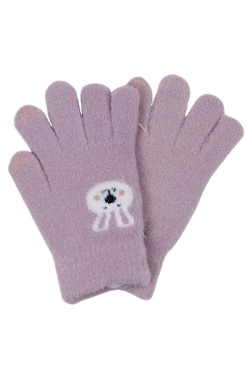 Mädchen-Kaninchenhandschuhe, meliert, Euro Gloves D-229-91025