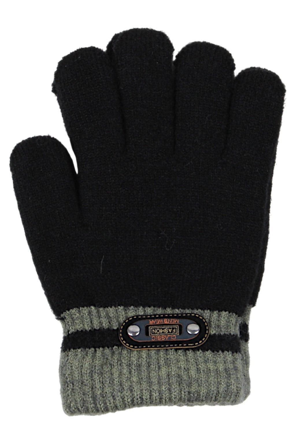 Klassische Handschuhe Jungen Schwarze Euro-Handschuhe D-298-91025-14