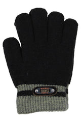 Klassische Handschuhe Jungen Schwarze Euro-Handschuhe D-298-91025-14