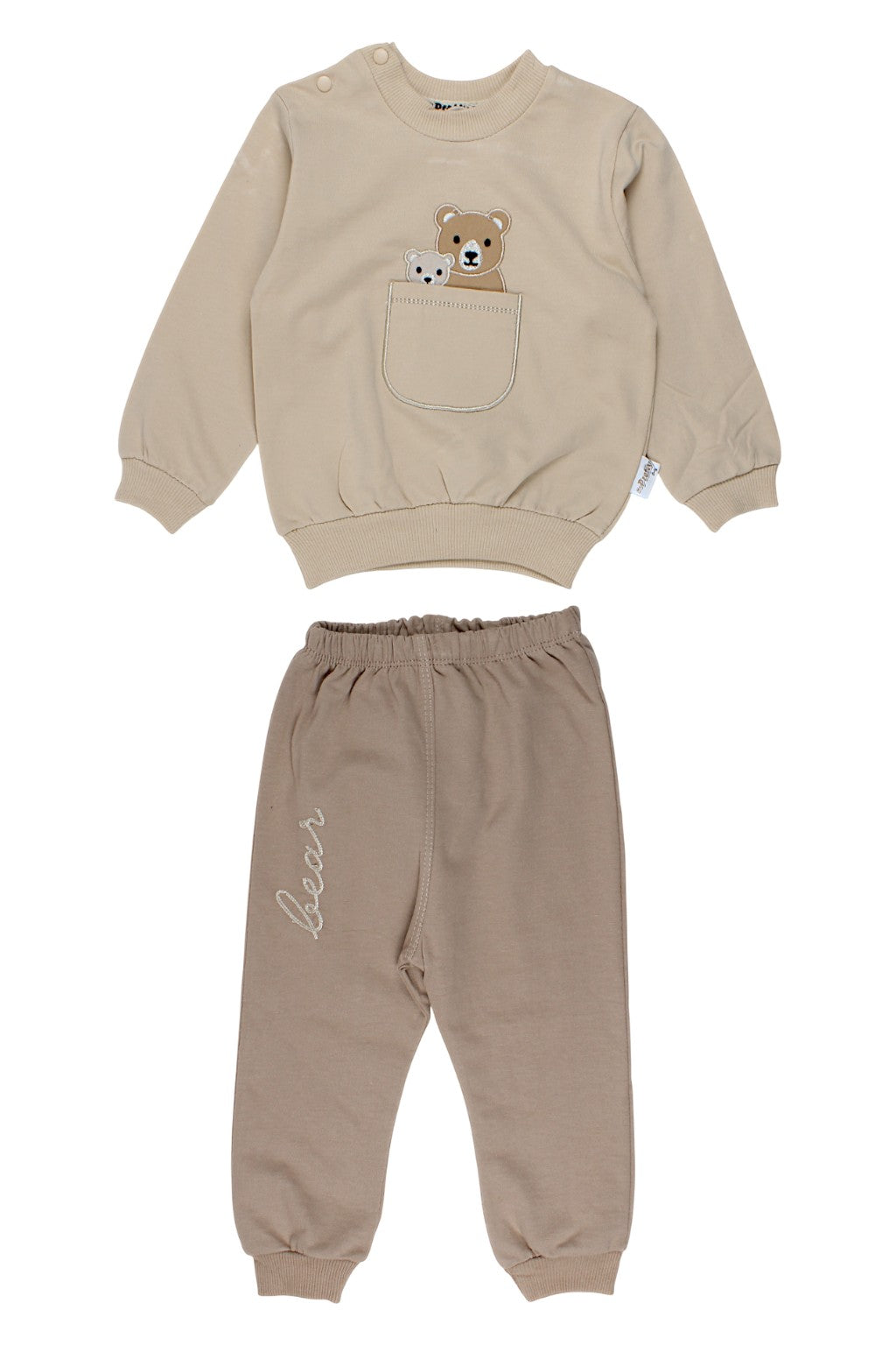 Trainingsanzug „Mein hübscher Teddybär in der Tasche“ für Jungen, Beige, G172885-241025-1
