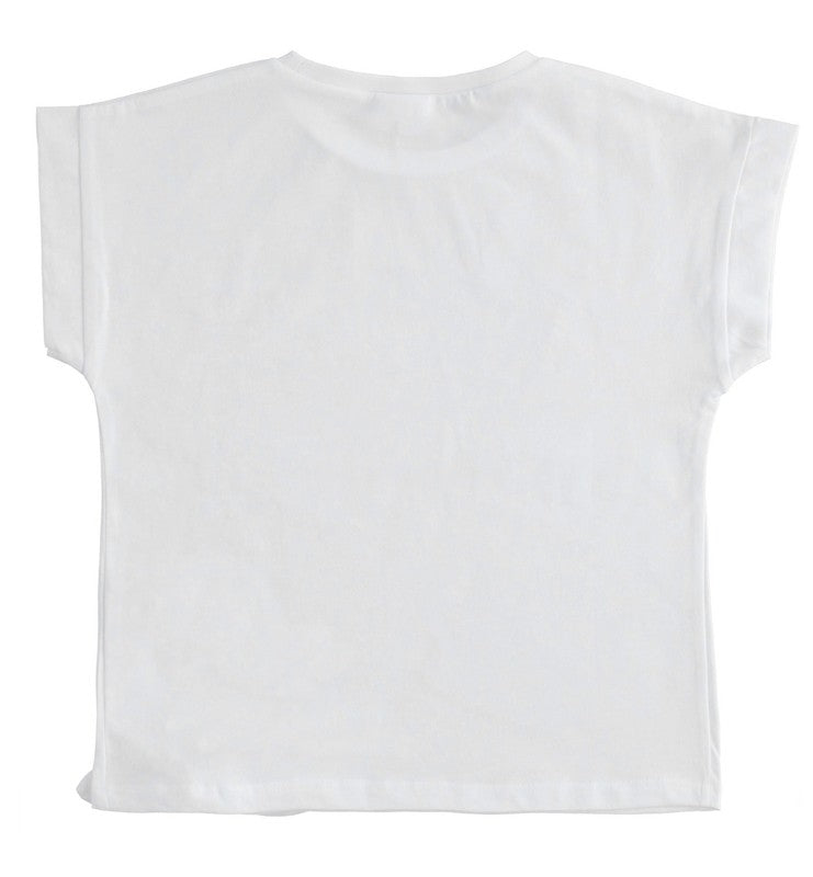 iDO 44502 Koszulka z krótkim rękawem dla dziewczynki kolor biały -  - #tag1# - #tag2# - #tag3# - #tag4#