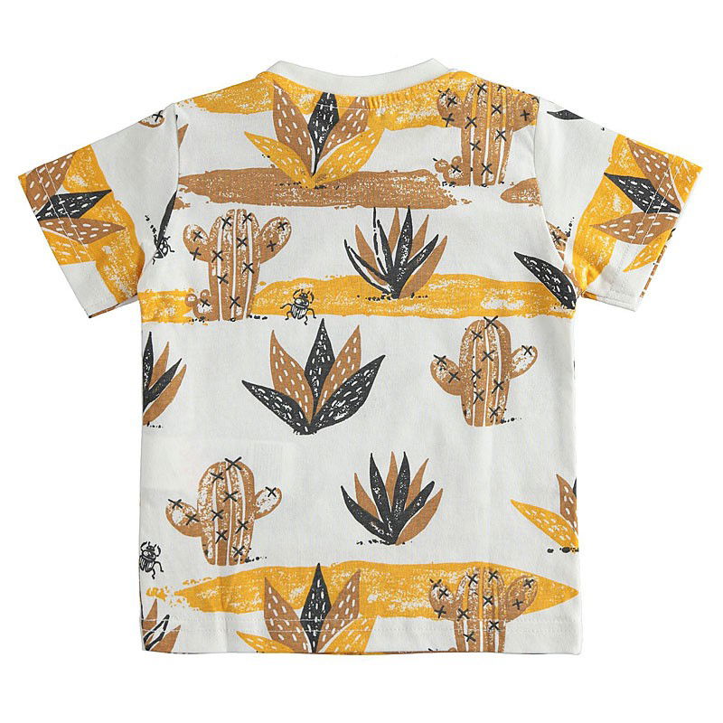 iDO 44673 Koszulka z nadrukiem dla chłopca kolor biały/pomarańcz -  - #tag1# - #tag2# - #tag3# - #tag4#