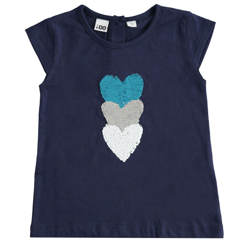 iDO 44748 Koszulka z krótkim rękawem dla dziewczynki kolor granatowy -  - #tag1# - #tag2# - #tag3# - #tag4#