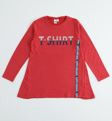 iDO Bluzka bawełniana z długim rękawem dla dziewczynki K920-2253 czerwony -  - #tag1# - #tag2# - #tag3# - #tag4#