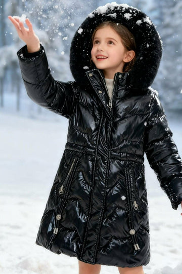 Happy House KK2264-27925 schwarze Winterjacke für Mädchen