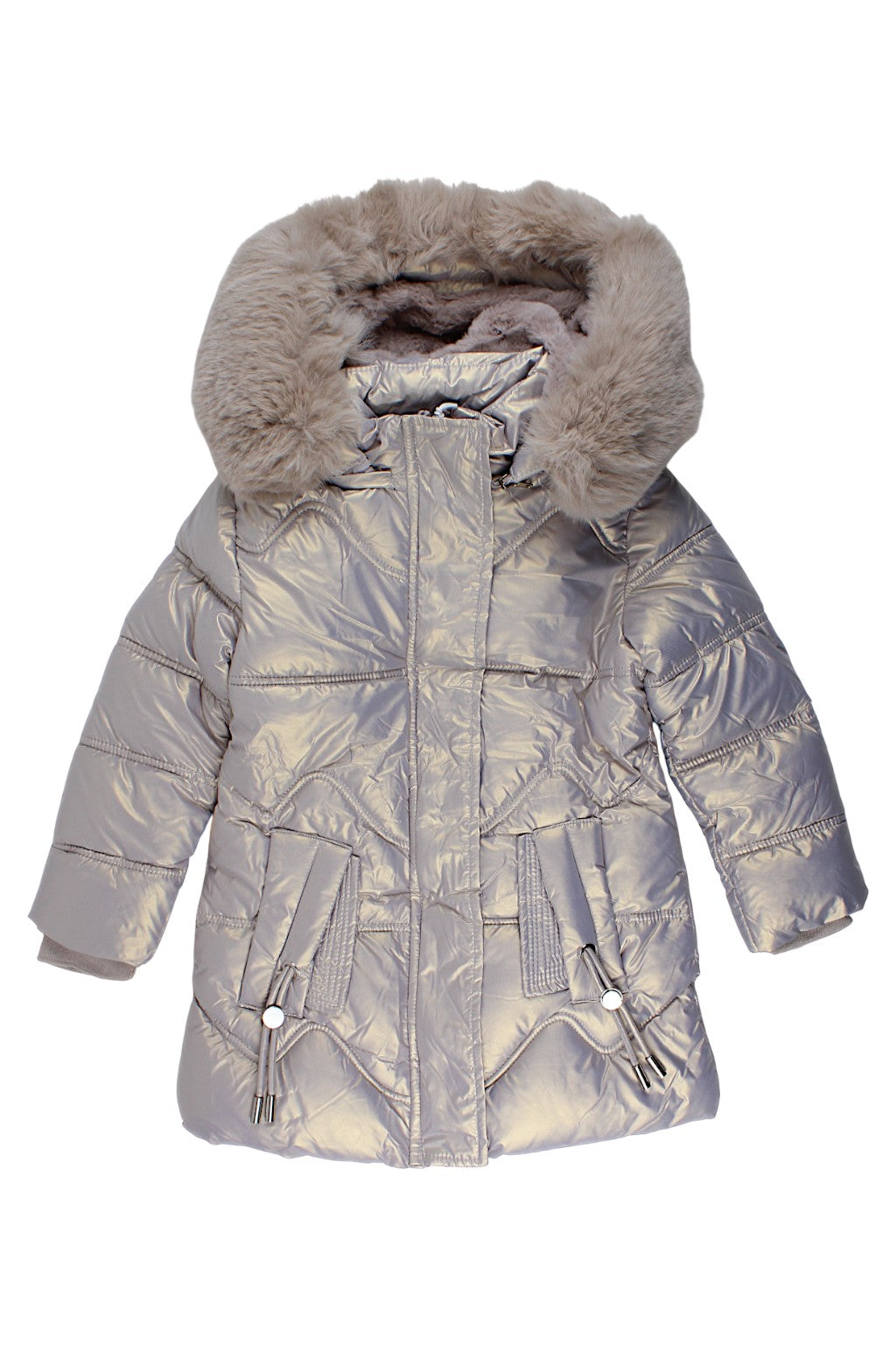 Happy House KK2265-27925 Winterjacke für Mädchen, metallisch beige