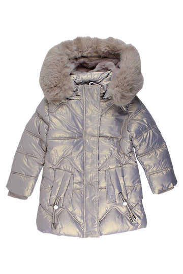 Happy House KK2265-27925 Winterjacke für Mädchen, metallisch beige