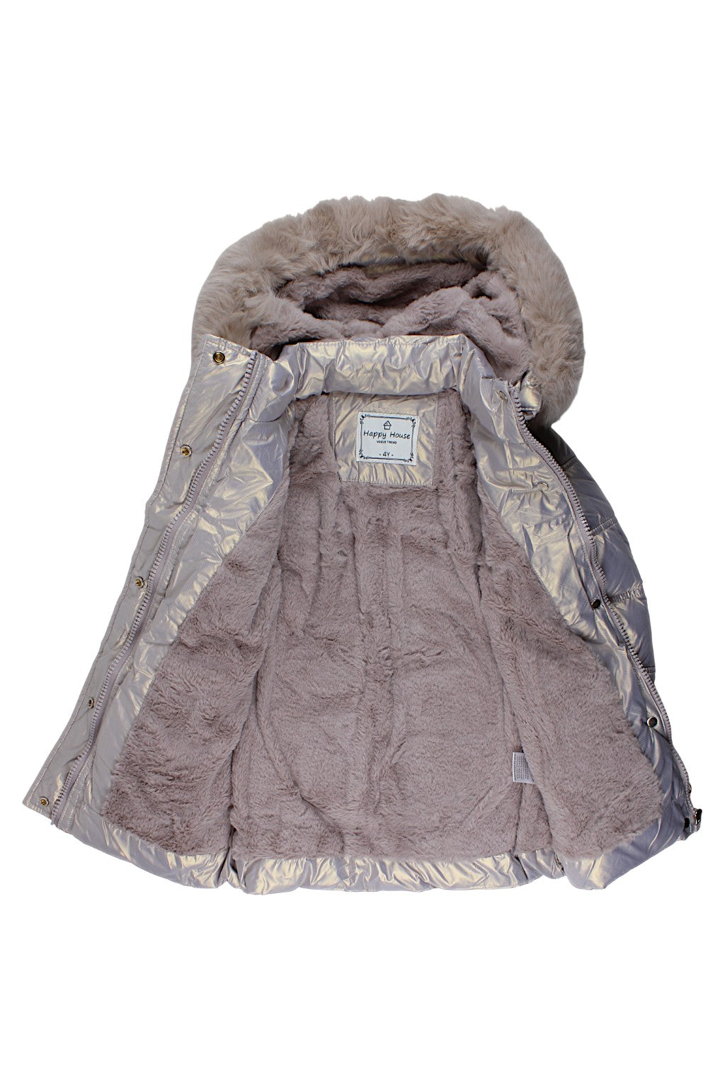 Happy House KK2265-27925 Winterjacke für Mädchen, metallisch beige