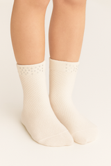 Duftsocken mit Zirkon für Mädchen, creme Pier Lone P-1935-3625-28