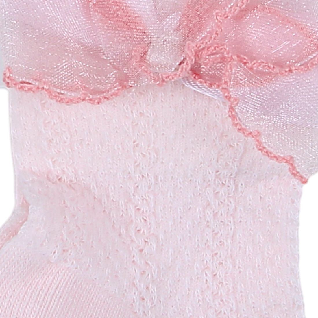 Durchbrochene Schleifensocken für Mädchen, rosa, Pier Lone P-1886-14425