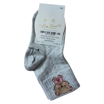 Teddybär-Socken mit Duft für Mädchen, Asche, Pier Lone P-2523-13525