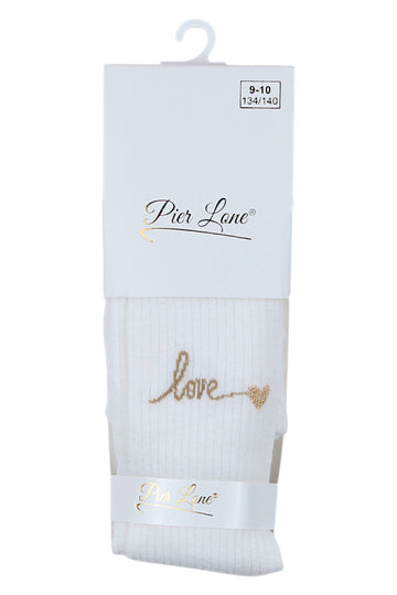 Cremefarbene Mädchenstrumpfhose Pier Lone PL-2428-291025