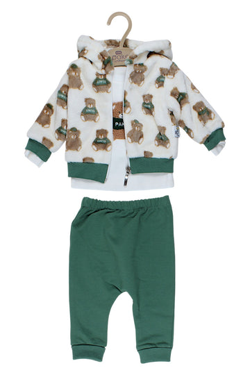 Set mit 3 grünen Jungen-Teddybären Pakel V-009-241025