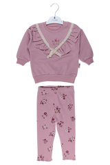 Spitzen-Set für Mädchen, dunkelrosa, Vovido V2806-11925