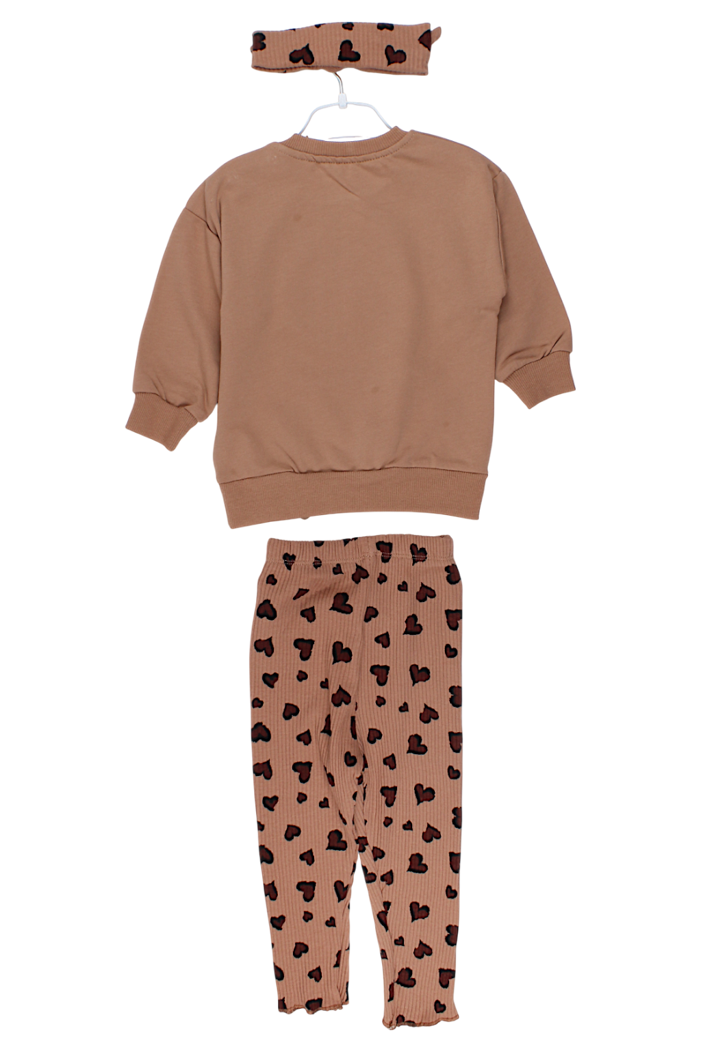 3-teiliges Set mit Haarband für Mädchen, Schokoladenbraun, Vovido V2812-11925