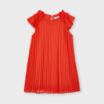 Mayoral 3911-69 Rotes Plisseekleid für Mädchen