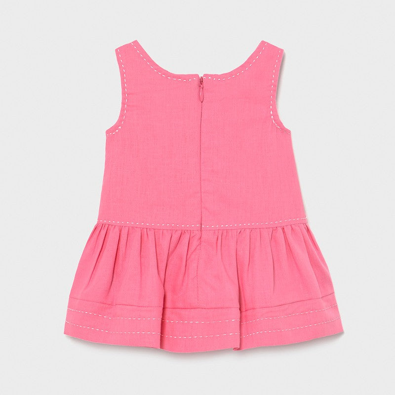 Mayoral Mädchen Leinenkleid 1972-93 rosa